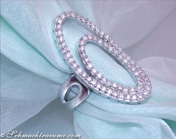 Attraktiver Brillanten Ring im Ellipsen-Design #1 Attraktiver Brillanten Ring im Ellipsen-Design #1