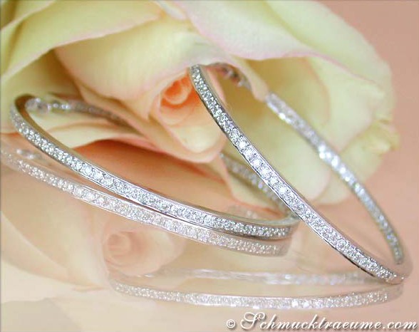 Exquisite Diamanten Creolen (Ø 4,50 cm) #1 Exquisite Diamanten Creolen (Ø 4,50 cm) #1