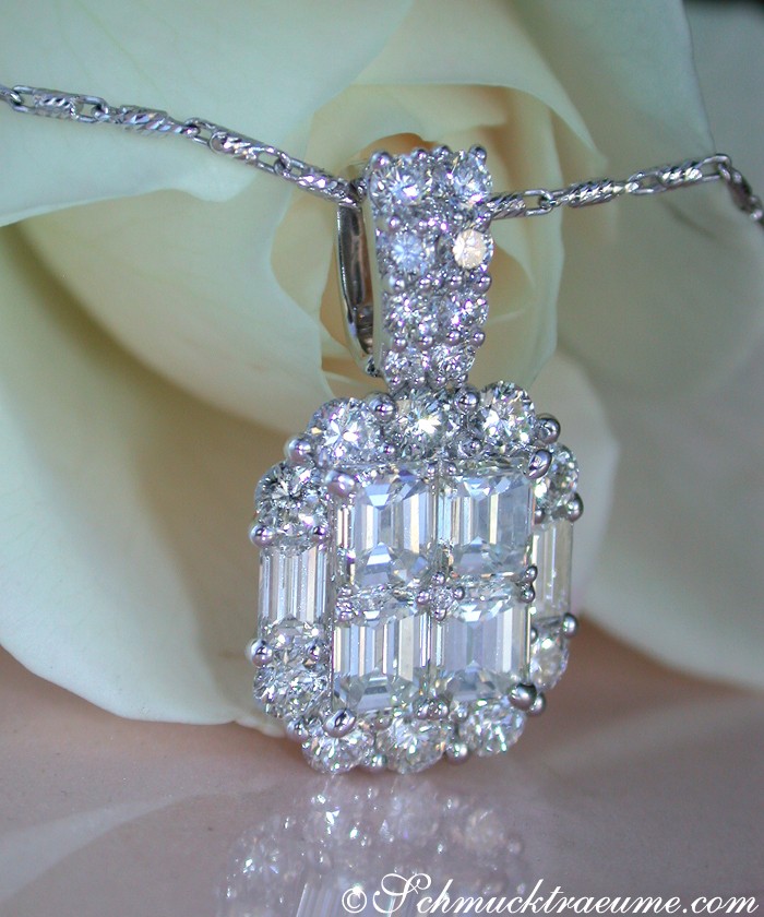 Exquisiter Brillant Anhänger mit lupenreinen Diamanten #1 Exquisiter Brillant Anhänger mit lupenreinen Diamanten #1