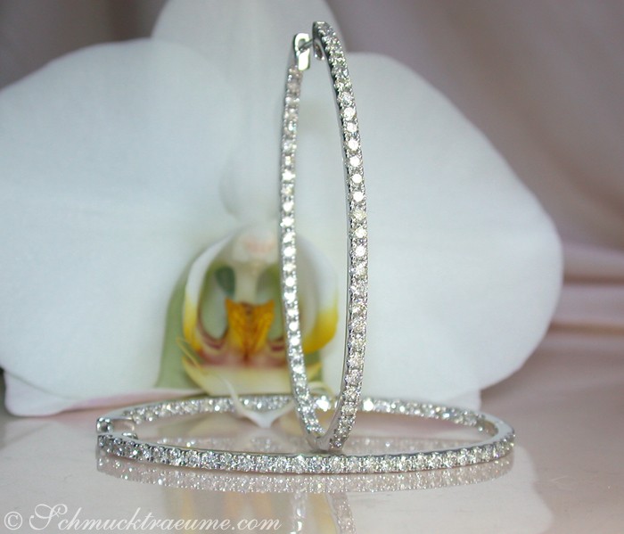 Ovale Brillanten Creolen #1 Ovale Brillanten Creolen #1