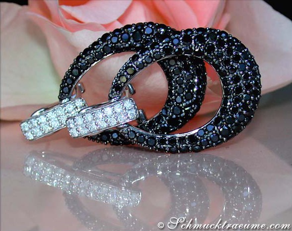 Üppige schwarze Diamanten Ohrringe #1 Üppige schwarze Diamanten Ohrringe #1